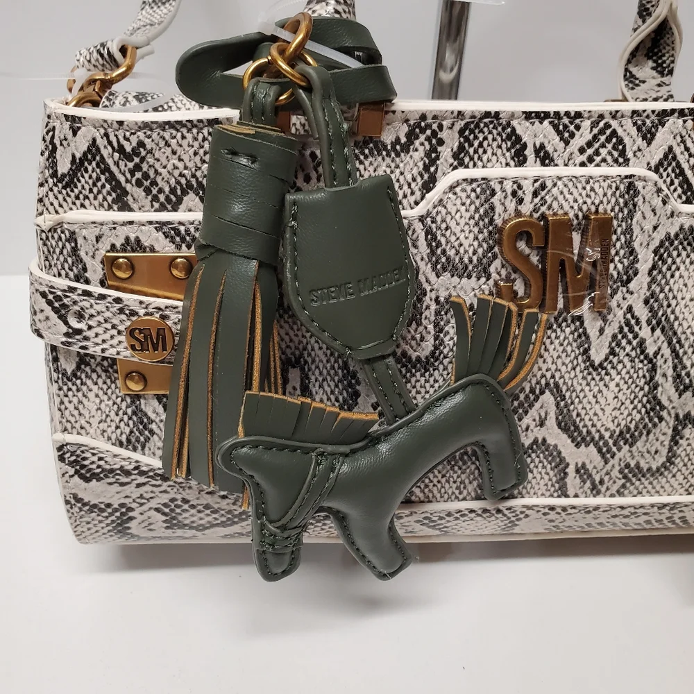 STEVE MADDEN BMEAD CROSSBODY BAG  SATCHEL  W HORSE TASSEL CHARM
